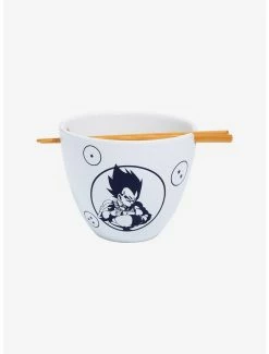 Kitchen Dragon Ball Super Goku & Vegeta Ramen Bowl With Chopsticks