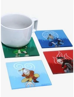 Kitchen Avatar: The Last Airbender Bending Arts Glass Coaster Set