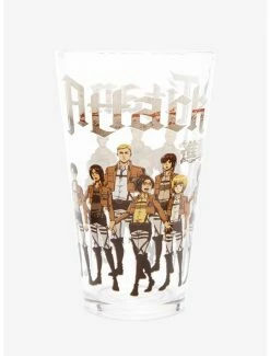 Kitchen Attack On Titan Scout Regiment Portrait Pint Glass - BoxLunch Exclusive