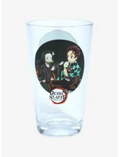 Kitchen Demon Slayer: Kimetsu No Yaiba Kamado Siblings Circular Portrait Pint Glass