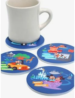 Kitchen Disney Walt Disney World 50th Anniversary Parks & Attractions Coaster Set