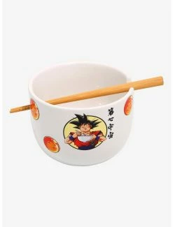 Kitchen Dragon Ball Z Vegeta & Goku With Ramen Ramen Bowl With Chopsticks