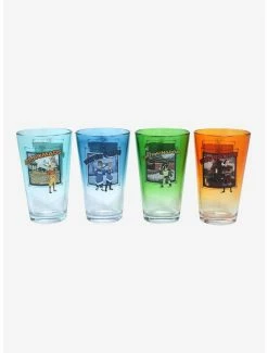 Kitchen Avatar: The Last Airbender Four Nations Character Portraits Ombre Pint Glass Set