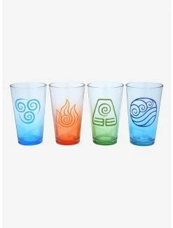 Kitchen Avatar: The Last Airbender Four Nations Ombre Pint Glass Set