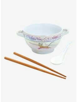 Kitchen Sailor Moon Luna Ramen Bowl With Chopsticks And Spoon