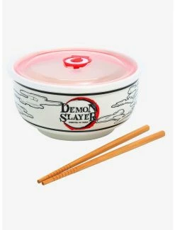 Kitchen Demon Slayer: Kimetsu No Yaiba Clouds Ramen Bowl With Lid