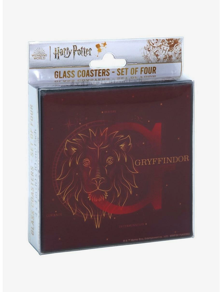 Kitchen Harry Potter Hogwarts House Constellations Glass Coaster Set - Image 3