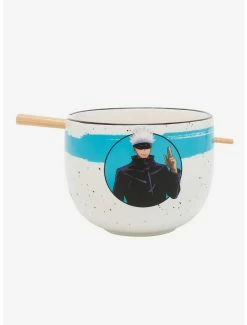 Kitchen Jujutsu Kaisen Gojo Satoru Ramen Bowl With Chopsticks