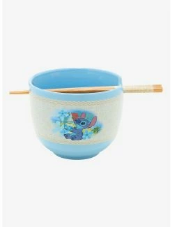 Kitchen Disney Lilo & Stitch Beach Noodles Ramen Bowl With Chopsticks