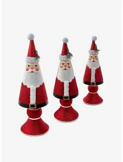 Kitchen Kurt Adler Wooden Santa Tree Table Pieces Decor