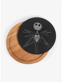 Kitchen The Nightmare Before Christmas Jack Insignia Acacia And Slate Serving Board With Cheese Tools Set